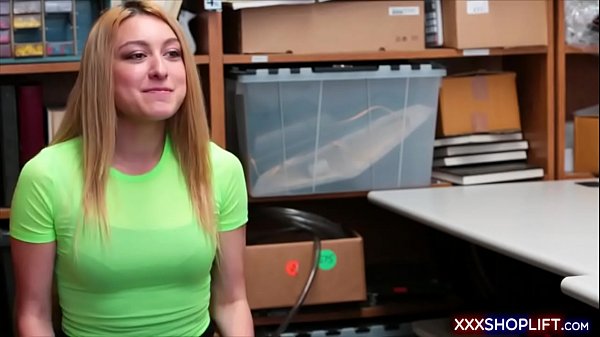 Cute shoplifter having a strip search and aquick fuck