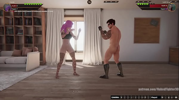 Cassie VS Lord Jerle_Naked Fighter 3D