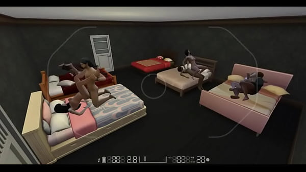 Security camera catches an orgy 