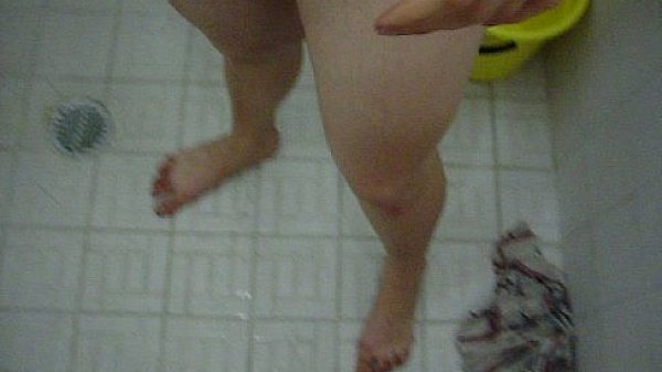 golden shower in the shower 