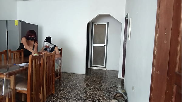 maid whore showing her_ass on camera