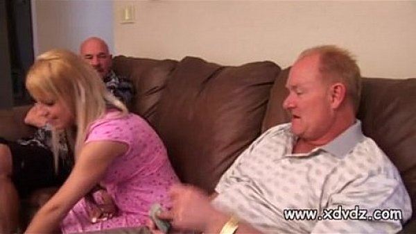 Old perverts convince sexy teen to lose her clothes and take part in threesome