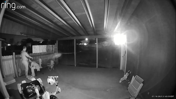 Play MP4 - Wife sucks and fucks on ring camera while gate opens and she gets fucked from the back for anyone to watch