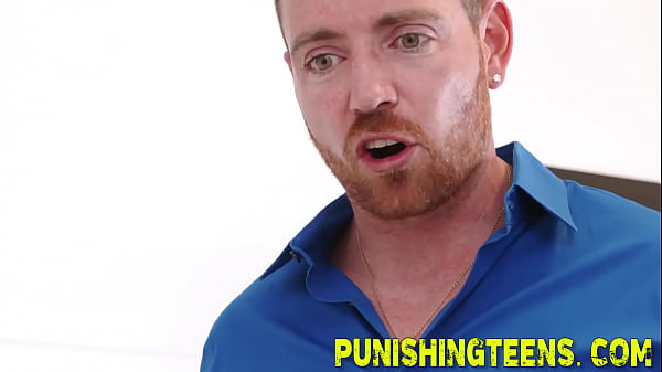 Tied up teen ho gagging on dick and getting roughfucked