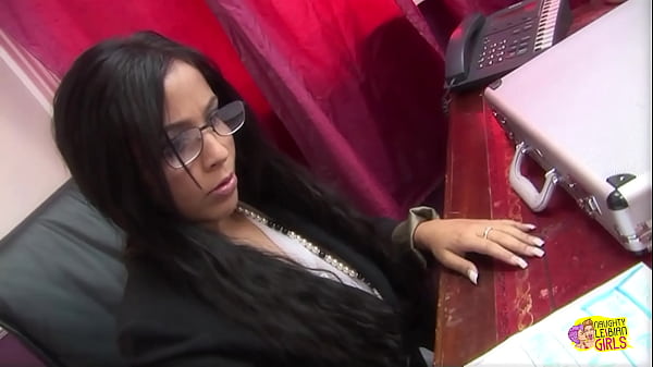 Lesbian boss orders worker a tasty fingering session