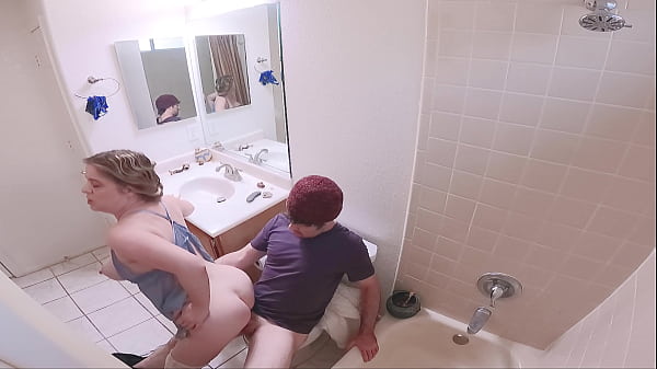 Masturbating Stepmom In The Bathroom Invites Stepson In For Sex thumbnail