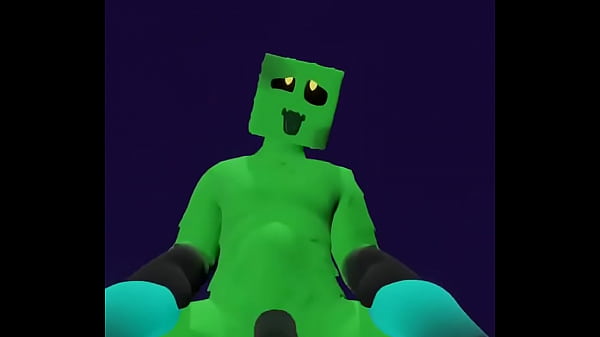 Minecraft creeper rides cock
