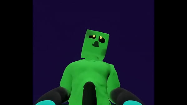 Minecraft creeper rides cock