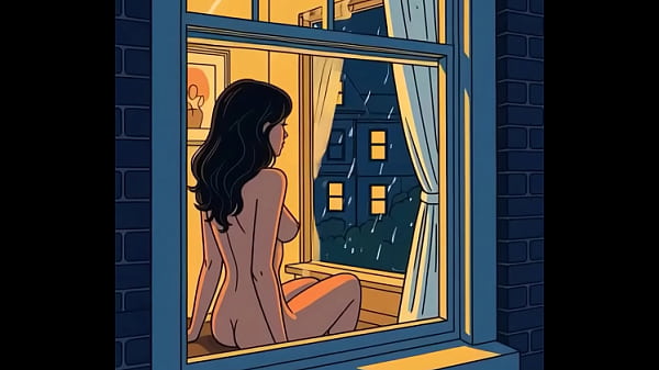 AI Voyeurspies on his hot neighbor and jerks off