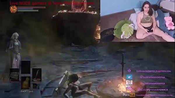 Nerdy BBW playing video games then punishing herself_for playing bad.