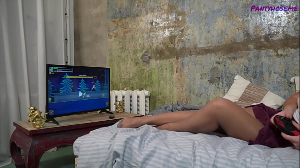 Mia loves the feel of sheer tights on her legs softcore teasing 