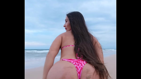 Sexy pink bikini and my nice chill on white sand beach 