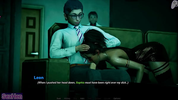 Wife hides in_the couch giving_me a blowjob to_my erect penis_while her husband watches me cum_inside_and make_her swallow That New Teacher Hentai Games P2