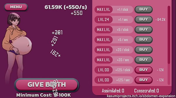 INFLATE HER BELLYWHILE SHE STANDING