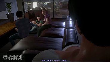 Nonton While He's Playing With His Friends In The Living Room, She's Giving One Of His Friends A Blowjob - 3d Hentai - Ocici thumbnail