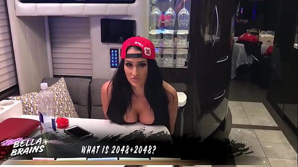 Nikki_Bella Teases Fans Pressing Her Boobs On_The Table
