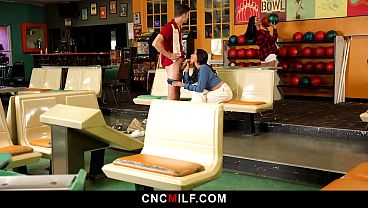 Armani Is Impressed By Parker's Cock And Lets Him Use Her Pussy While Bowling With Her Stepdaughter thumbnail
