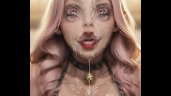 Ai generated theres cum dripping down her face