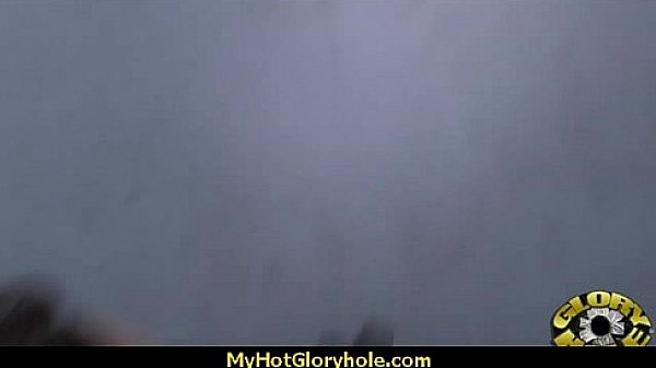 Horny ebony suck the juice from big white gloryhole 24 