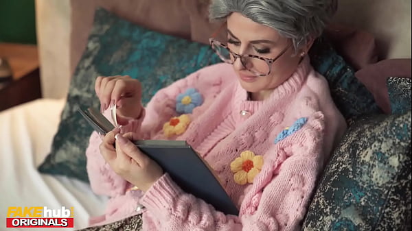 Fakehub originals the very horny granny gets the fuck of her life from her young big dick carer who cums inside her mouth