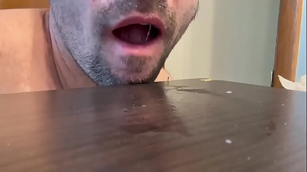 Look at all that cum in my mouth!  Do I swallow it!?