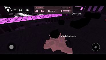 Fucking a cute girl in a roblox game