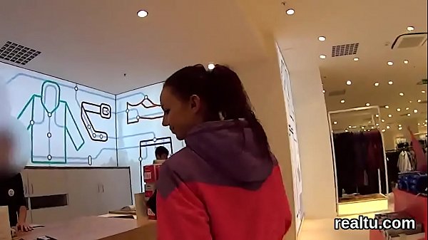 Beautiful czech chick gets tempted in the_hypermarket and screwed in_pov