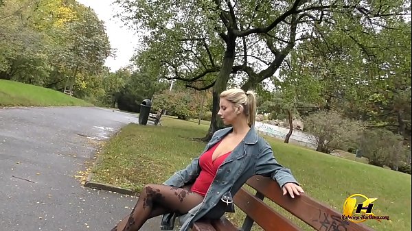 Public masturbate_Katerina Hartlova City Park in pantyhose