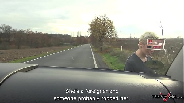 Play MP4 - Naked blonde running thru the field rescued by horny stranger in van