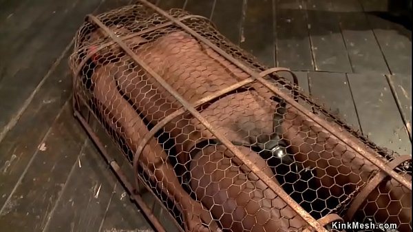 Hot ebony slut trying to escape leather straps then master whips her pussy in back arch bondage and makes her fuck machine