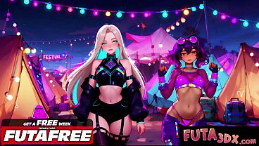 Rave Futa Babes Bent Over & Destroyed In Hard Doggystyle 