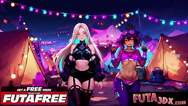 FUTA 3DX - Wild Festival Futa Babes Hard Doggystyle Fuck