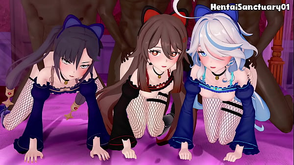 Nonton Furina, Hu Tao & Mona Bbc Orgy thumbnail