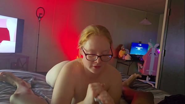 Play MP4 - Hot Redhead with glasses worships BBC with her throat pt1
