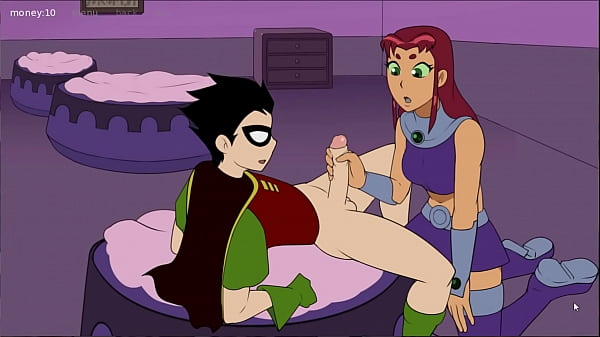 18titans Episode 2 - StarFire orange alien Blowjob and Raven Big gray ass 