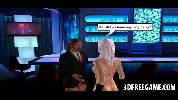 A_sexy 3D_blonde big tit babe is riding a_big cock