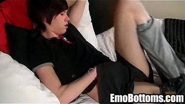 Emo twink Jack Styles tugging on his rock hard cock 1 