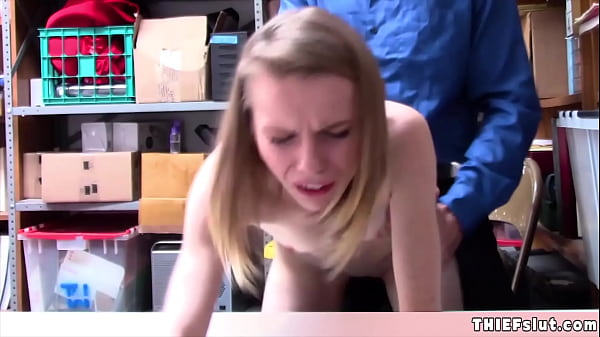 Cute Russian shoplifter_Catarinacaught_and now_she willget a punish fuck lesson from the mall_cop