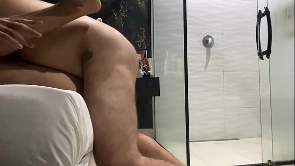 Slim Twink Sucks & Rides Hairy Chubby Bear&rsquo;s Fat Cock Raw thumbnail