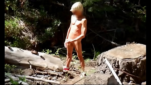 Shooting a load in the forest again 