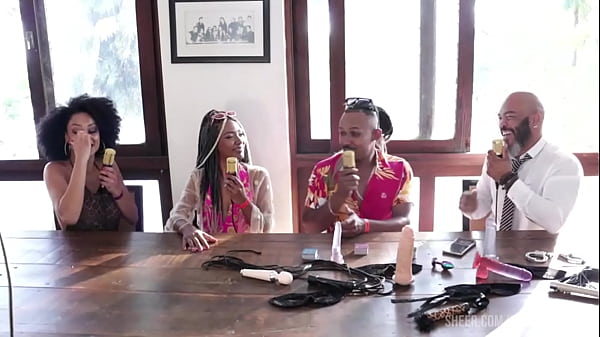 CASAL BLACK RJ NOSENSUALCAST EVENTO SANTA CALIENTE COMPLETO SHEER RED