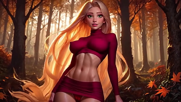 Cute blonde girl bouncing tits and hard nipples ai free