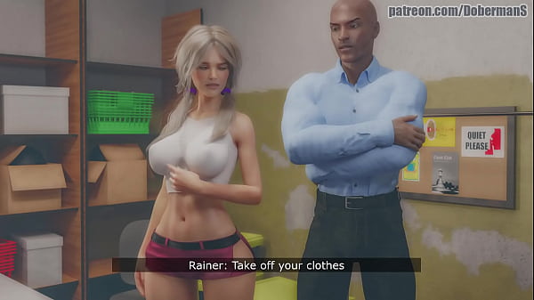 Security guard searches_shoplifter's womb with Big Black Cock