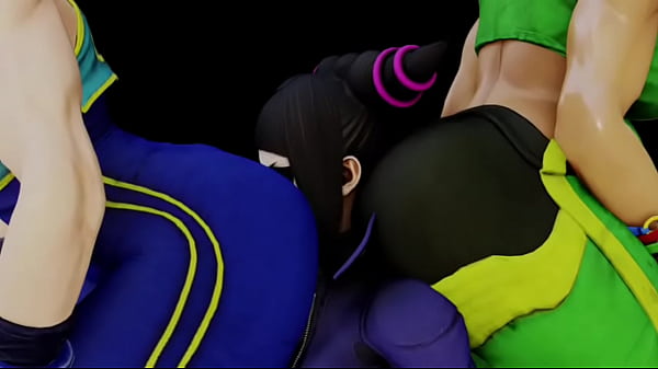 Street fighter chunli laura ass sandwich juri