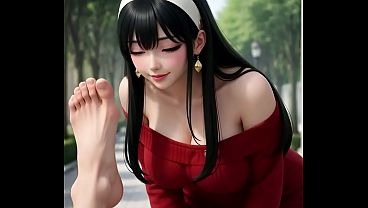 Yor Forger en la vida real paseando por la calle mostr&aacute;ndose natural 