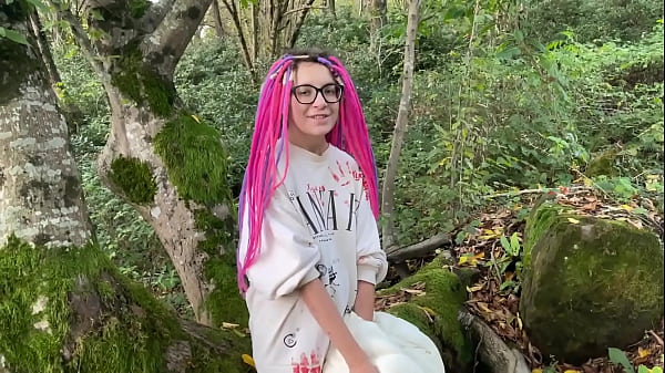 Outdoor forest rough sex and spanking teen girl pussy fucked cummed in my mouth and squirted teaser 