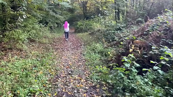 Outdoor forest rough sex and spanking teen girl pussy fucked cummed in my mouth and squirted teaser 