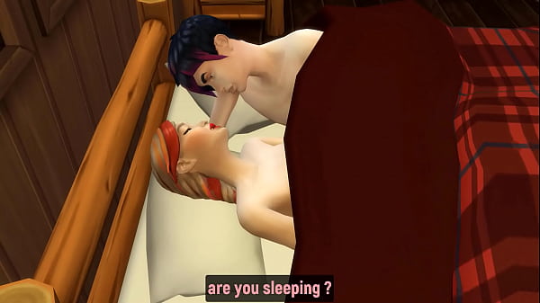 Play MP4 - step Mom has to share the bed with her son at the hotel because they did not have other empty rooms or with several beds - Family sex