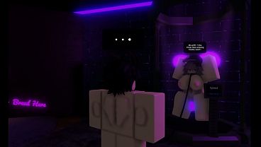 Filling up a needy doggie girl in roblox 