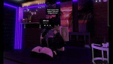 Filling up a needy doggie girl in roblox